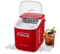 Salco Máquina de cubitos de hielo Coca-Cola, cubitos de hielo en 8-13 minutos, con abrebotellas COCA-COLA (10 kg en 24 h - rojo)
