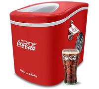 Salco Máquina de cubitos de hielo Coca-Cola, cubitos de hielo en 8-13 minutos, con abrebotellas COCA-COLA (12 kg en 24 h - rojo)