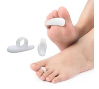 salefun 4 separadores de dedos de gel de silicona, almohadillas para dedos en martillo, corrección de juanetes