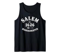 Salem 1626 Massachusetts MA Vintage Halloween Witch Costome Camiseta sin Mangas