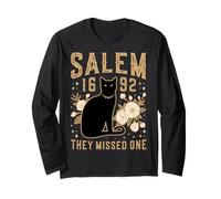 Salem 1692 Se perdieron un Gato de Halloween Salem juicios de Brujas Manga Larga