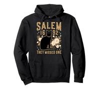 Salem 1692 Se perdieron un Gato de Halloween Salem juicios de Brujas Sudadera con Capucha