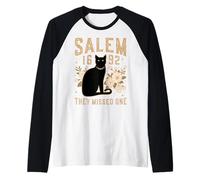 Salem 1692 Se perdieron un Juicio de Brujas de Salem Mujeres Brujas Camiseta Manga Raglan