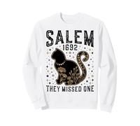 Salem 1692 Se perdieron una Bruja de Salem Juicio Luna Gato Dama Sudadera