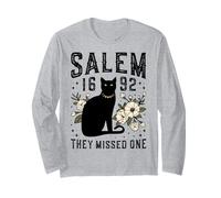 Salem 1692 Se perdieron una Bruja Juicio Gato Negro Luna Bruja Manga Larga