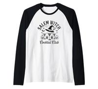 Salem Witch Cocktail Club Halloween Diversión Camiseta Manga Raglan