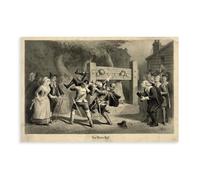 Salem Witches Castigo Juicio Ejecución Póster ilustración póster recámara lienzo decoración arte pared oficina habitación decoración estética regalo sin marco 50.8 x 76.2 cm