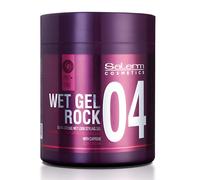 SALERM - Gel Fijador de Pelo - Pro Line Wet Gel Rock 04-500 ml - Fijación Fuerte de Larga Duración - Efecto Mojado - con Cafeína y Resinas Fijadoras - No Deja Residuos - Peinado Flexible