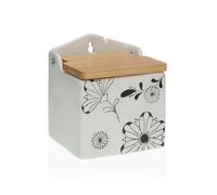 Salero con Tapa Versa Cerámica Bambú Dolomita Flores 10 x 12,5 x 11 cm - Marca: Versa - EAN: 8420327558541