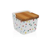 Salero con Tapa Versa Dotty Cerámica 8,8 x 8,5 x 8,8 cm - Marca: Versa - EAN: 8420327567680
