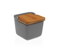 Salero con Tapa Versa Gris Cerámica 8,8 x 8,5 x 8,8 cm - Marca: Versa - EAN: 8420327567963