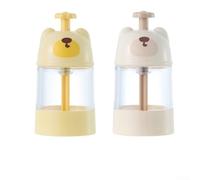 Salero de plástico con forma de oso dispensador de condimentos de cocina con asa, porción controlada de 0.2 g, recipiente transparente para distribución uniforme de especias (C)