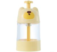 Salero de plástico con forma de oso dispensador de condimentos de cocina con asa, porción controlada de 0.2 g, recipiente transparente para distribución uniforme de especias (A)