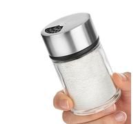 Salero o pimentero con agujeros ajustables para verter - Dispensador de especias de acero inoxidable - Perfecto para sal rosa del Himalaya, sal de mesa, pimienta blanca y negra (2.4 onzas)