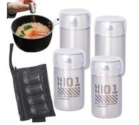 Salero Portátil de Pimienta | Dosificador de Acero Inoxidable en Polvo | con de Malla y Cierre Hermético | para Picnic, Excursión, Senderismo, Montañismo, Escuela, Hogar, Cocina, Jardín y