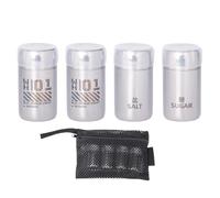 Salero Portátil de Pimienta - Dosificador de Condimentos de Acero Inoxidable,con de Malla para Sal y Pimienta de Campaña | para Picnic, Excursión, Senderismo, Montañismo, Escuela, Hogar, Cocina, Jardí