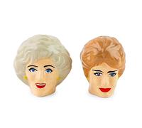 Salero y pimentero de cerámica The Golden Girls Rose and Blanche, juego de 2
