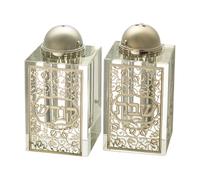 Salero y pimentero de cristal para Shabat y días festivos