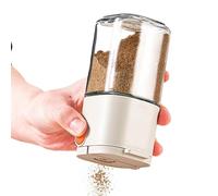 Salero y pimentero transparente - Tarros de sal de cocina de vidrio con tapas de coctelera | Contenedor de medición transparente, contenedores dispensadores de sal para pimentón, azúcar,