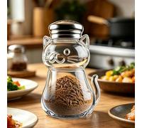 Salero y pimentero, utensilio de cocina con tapa de acero inoxidable, salero y pimentero de cocina con forma de animal para barbacoa, hornear, ensalada, carne, picnic