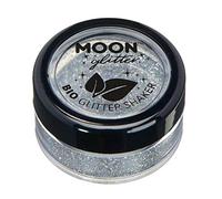 Saleros de Purpurina Eco Biodegradable de Moon Glitter - Purpurina 100% Cosmética Bio para Cara, Cuerpo, Uñas, Pelo y Labios - 5g - Plata