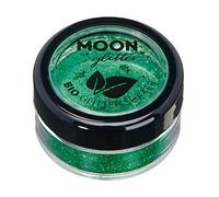 Saleros de Purpurina Eco Biodegradable de Moon Glitter - Purpurina 100% Cosmética Bio para Cara, Cuerpo, Uñas, Pelo y Labios - 5g - Verde