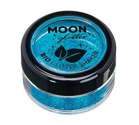 Saleros de Purpurina Eco Biodegradable de Moon Glitter - Purpurina 100% Cosmética Bio para Cara, Cuerpo, Uñas, Pelo y Labios - 5g - Azul