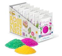 Sales de baño BODYNESS - 9 bolsas de sales de baño, 9 sales de baño de 160 g en 3 colores y fragancias diferentes, aditivo relajante para el baño