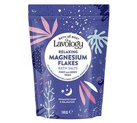 Sales de Baño de Escamas de Magnesio de Lavology - 1kg - Ingredientes 100% Naturales - Sales de Baño Calmantes y Relajantes