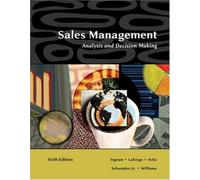 Sales Management: Analysis and Decision Making