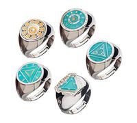 SalesOne Anillo Marvel Iron Man ARC Reactors - Set de 4 Anillos ajustables - Anillo Iron Man - Anillos mujer / Anillos hombre - Marvel regalos, Marvel merchandising oficial