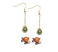 SalesOne Pendientes Marvel Loki corona y Miss minutes - Set 2 Pendientes Loki - Star Wars regalos - Star Wars Accesorios, Star Wars merchandising oficial