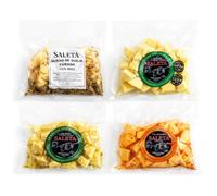 SALETA® Lote de Quesos | Surtido de 4 Bolsas de Queso PreCortado Curado de Oveja en Aceite de Oliva Virgen, con Romero, Miel y Guindilla | Quesos Artesanos de La Mancha | Pack "Degustación" 1 Kg