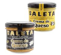 SALETA® Pack Queso Crema Gourmet | Surtido de 2 Tarros de Crema de Queso para untar con Pimentón y Miel | Quesos Artesanos de La Mancha | "Pack Cremas de Queso"