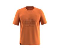SALEWA Camiseta funcional de hombre Eagle Dotted Merino naranja | S