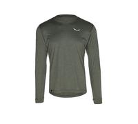 Salewa - Puez Melange Dry M L/S Tee Faded Green Melange - Talla M - Verde Verde M