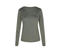 SALEWA Camiseta funcional de mujer Puez Melange Dry'Ton oliva | 36