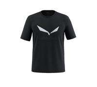 SALEWA Camiseta funcional para hombre Solidlogo Dri-Release® negro | XL