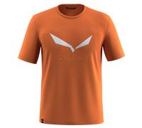 Salewa Camiseta Solidlogo Dry M. S/S, Naranja Oscuro, Extra-Large Hombres