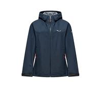 SALEWA Chaqueta de senderismo para mujer Puez Aqua 4 2.5L Powertex con capucha azul oscuro | 46