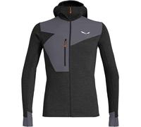 Salewa - Forros polares - Puez 2 Dry M L/S Hood Fz Tee Black Out Melange - Talla M - Gris Gris M