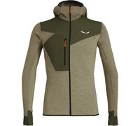 Salewa - Forros polares - Puez 2 Dry M L/S Hood FZ Tee Dark Olive Melange - Talla L - Verde Verde L