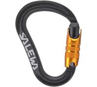 SALEWA Ortles HMS C.3 M mosquetón HMS de seguridad de doble acción de escalada - Black/Orange