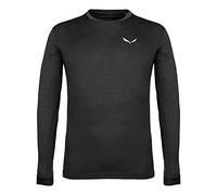 Salewa - Puez Melange Dry M L/S Tee Black Out Melange - Talla M - Negro Negro M
