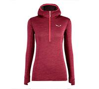 SALEWA Puez Wo Active Pl W Sudadera con Capucha, Mujer, Nero (Rose Red/Black out), 46/40