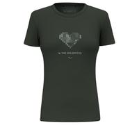 Salewa Pure Heart Dry - Camiseta para Mujer, Color Verde, Talla XXS