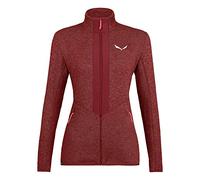 SALEWA *Rocca 2 Pl W Fz Chaqueta de forro polar para mujer, Mujer, Rojo Syrah Melange, XL