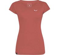 Salewa - Ropa de senderismo mujer - Puez Melange Dry W S/S Tee Etruscan Red Melange para Mujer - Talla XS - Burdeos Burdeos XS