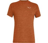 Salewa - Ropa de senderismo - Puez Melange Dry M S/S Tee Bombay Brown Melange - Talla S - Marrón Marrón S