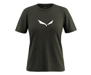 Salewa Solid Dry Camiseta W, Dark Olive, M
